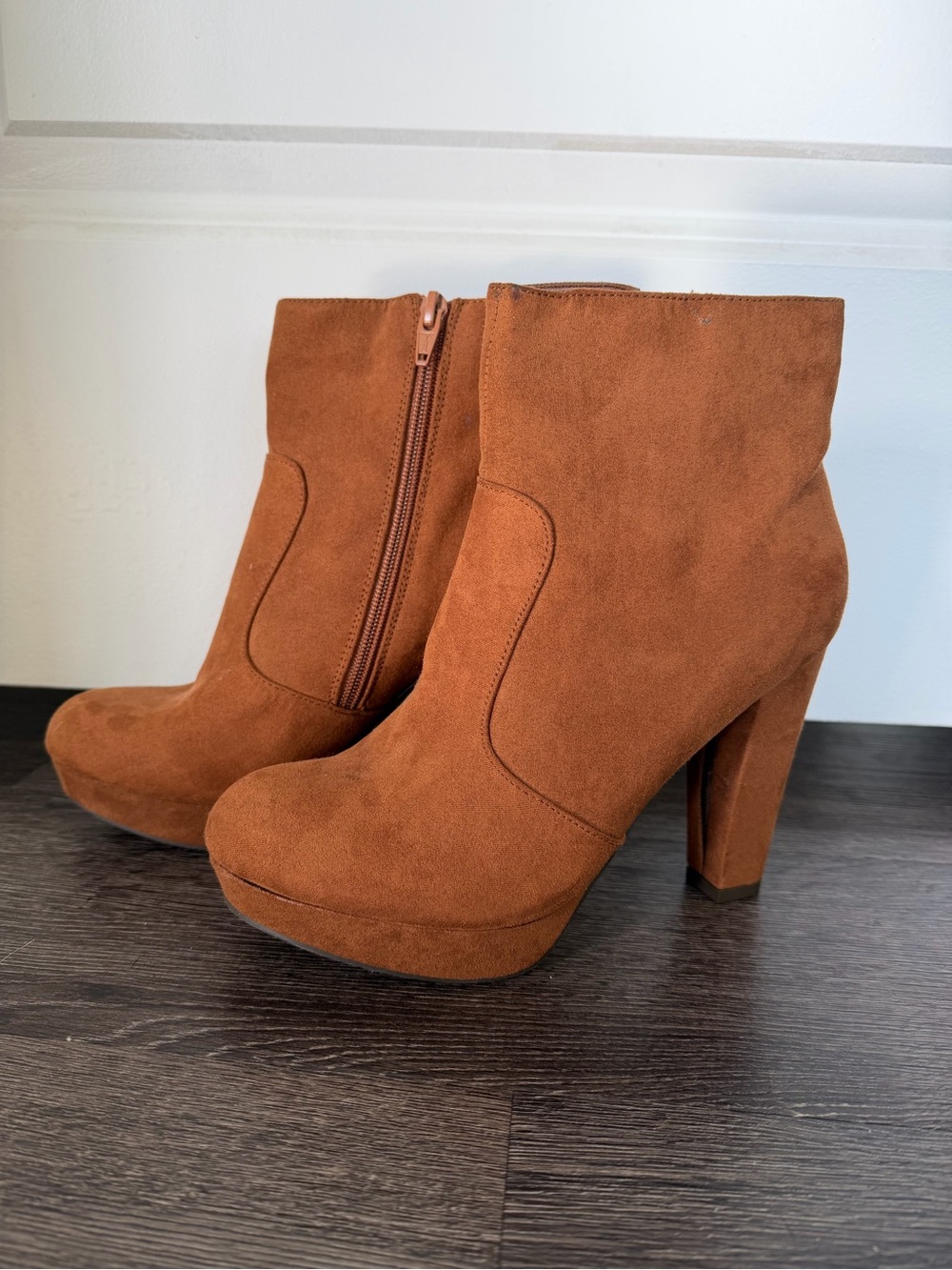 Target Mossimo Supply Co. Women's Platform Heel Ankle Booties - Chestnut - Size7